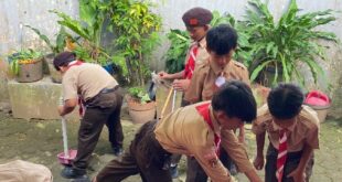 Pramuka SDN 1 Grendeng Gelar Aksi Bersama Bersih Sampah Dalam Rangka Peringatan Hari Lingkungan Hidup Sedunia